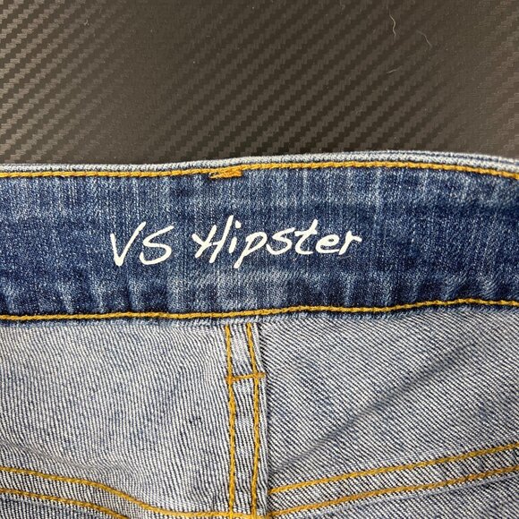 VS Victoria’s Secret Hipster Bootcut Blue Denim Jeans Size 10 TALL Y2K - Picture 5 of 13